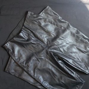 Black leather pants